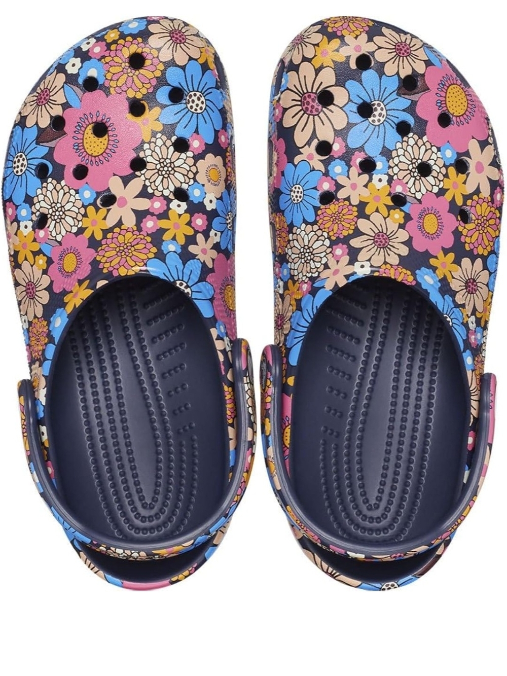 Crocs Retro Floral Clogs - Pink & Blue